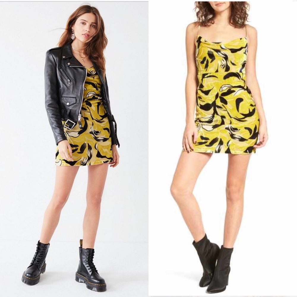 UO x OBEY Savoy Burnout Velvet Mini Dress